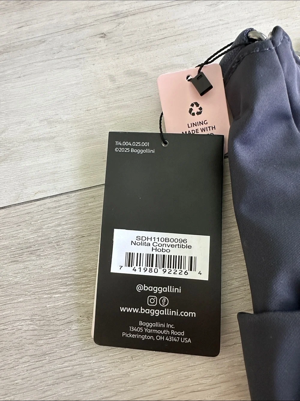 Baggalini Nolita Convertible Hobo Black OS NWT IN PACKAGE